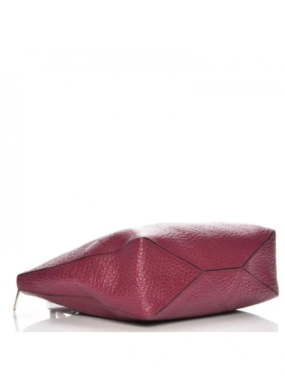 Burberry London Grainy Leather Check Medium Dewsbury Tote Bag Dark Plum NWOT